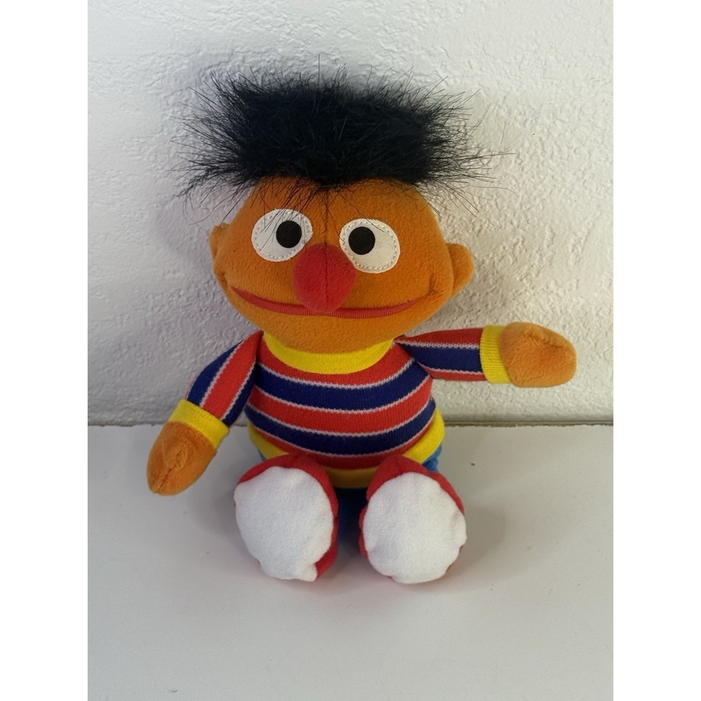 Sesame Street Ernie Bean Bag Plush Tyco Preschool Toys Jim Henson VTG 90s